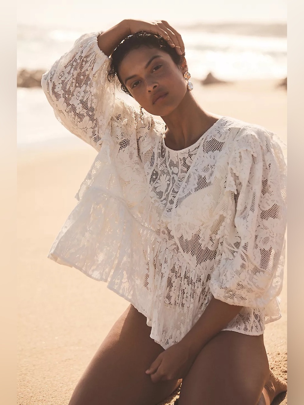 Anthropologie Forever That Girl Babydoll Lace Blouse NWT